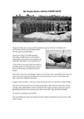 A preview of a PDF biography for Halliday, Douglas Stephen